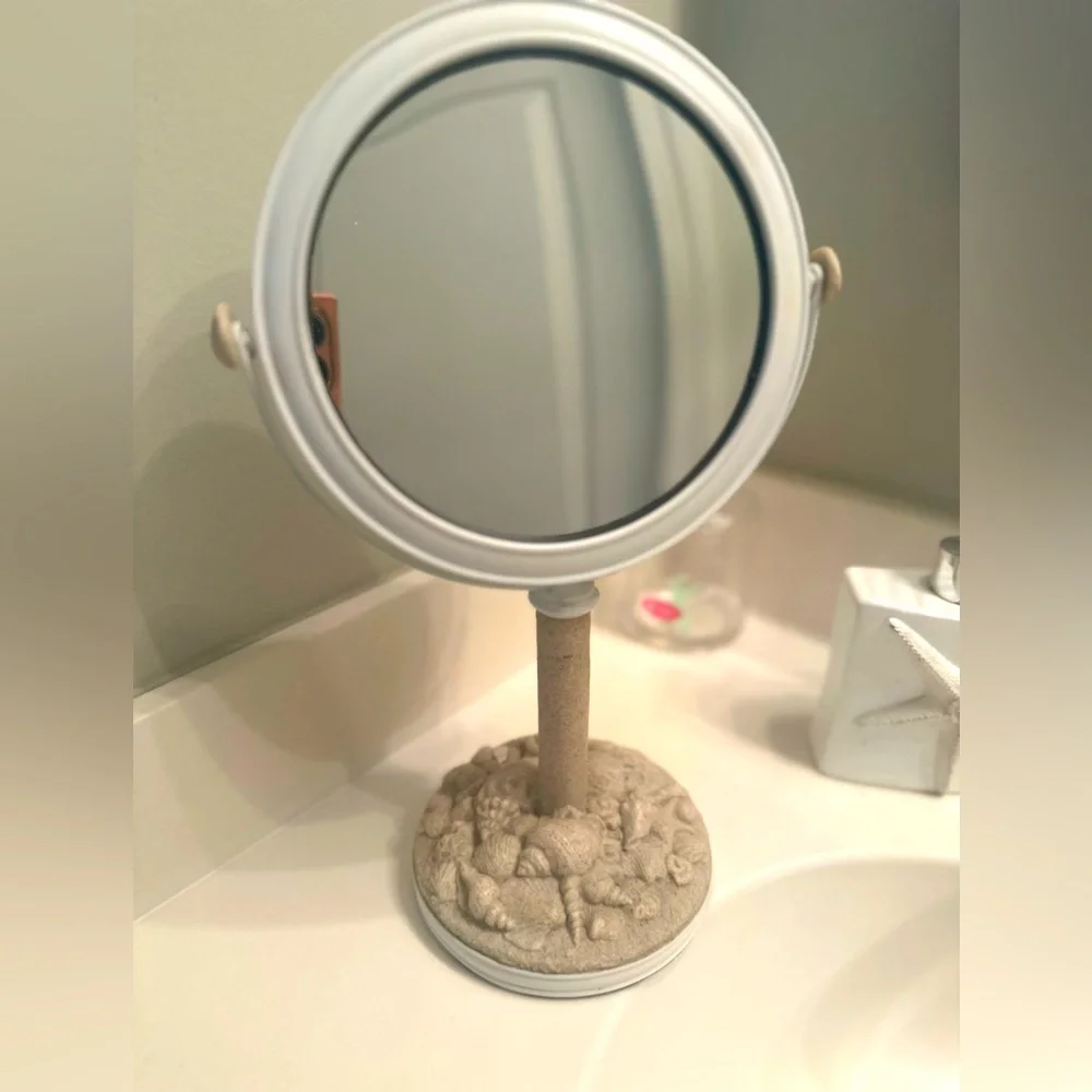 Coastal Themed Mirror w/ Magnifying Side